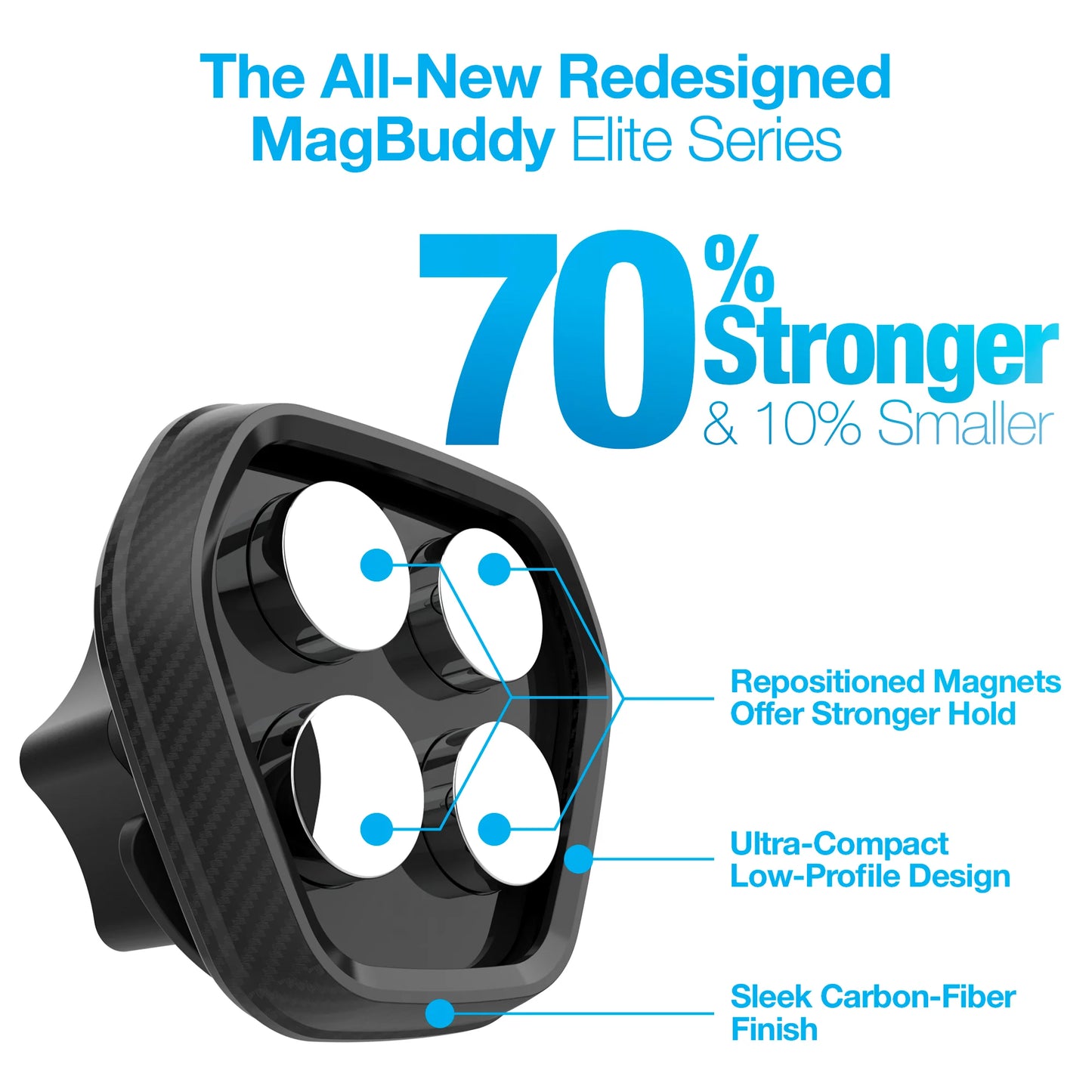 Naztech Magbuddy Elite Windshield Mount - Effortless Installation & Secure Grip