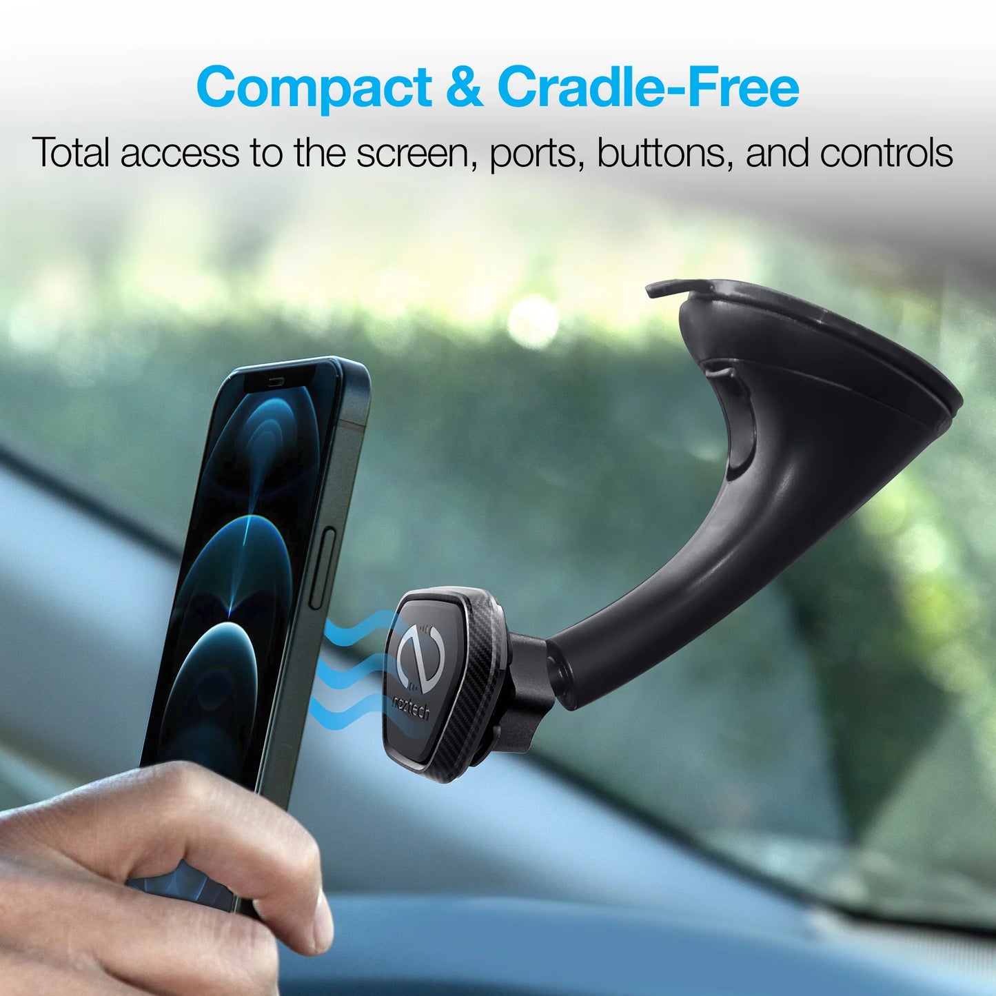 Naztech Magbuddy Elite Windshield Mount - Effortless Installation & Secure Grip