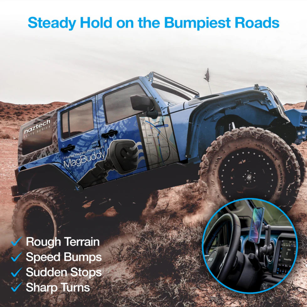 Naztech Magbuddy Elite Windshield Mount - Effortless Installation & Secure Grip