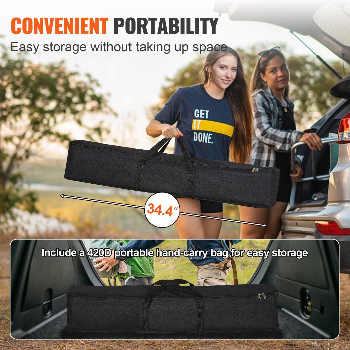 VEVOR Projector Screen with Stand, 120 Inch