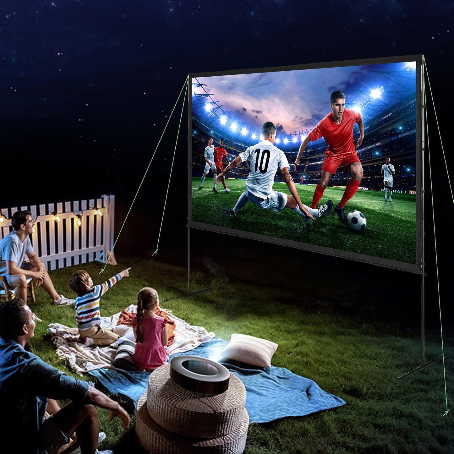 VEVOR Projector Screen with Stand, 120 Inch