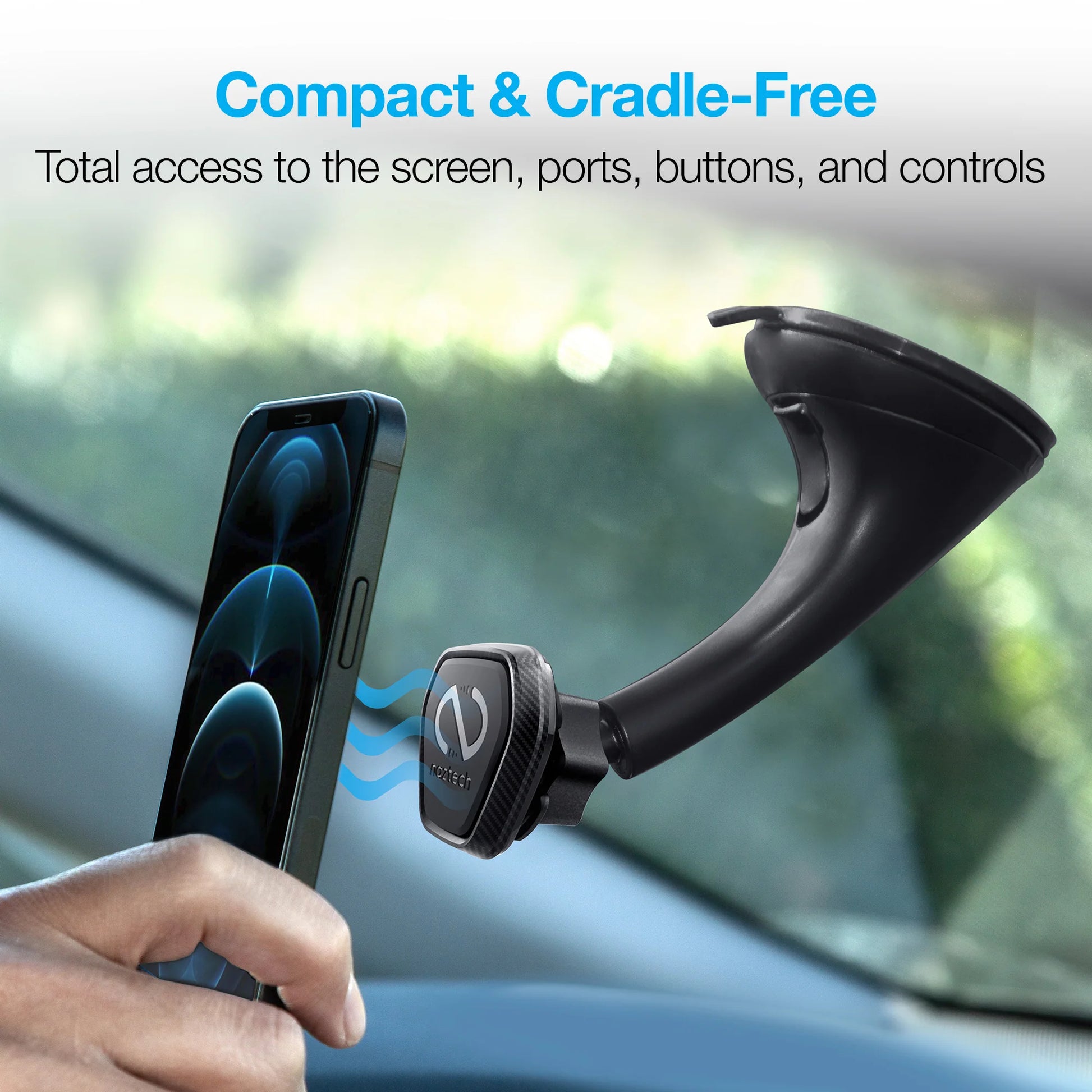 Naztech Magbuddy Elite Windshield Mount - Effortless Installation & Secure Grip