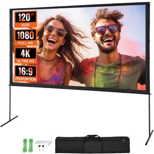 VEVOR Projector Screen with Stand, 120 Inch